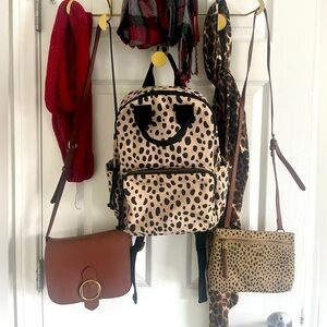 Banana Republic brown saddle bag with gold buckle